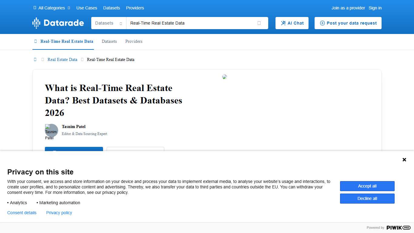 Real-Time Real Estate Data: Best Datasets & Databases 2026 Datarade